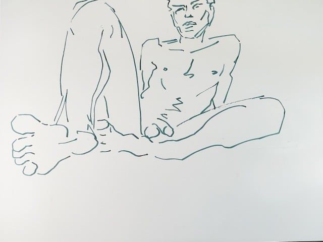 Another warmup drawing of Ethan where I ran out of paper