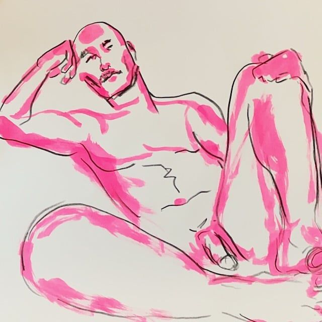 John in Pink Highlighter and Fountain Pen
