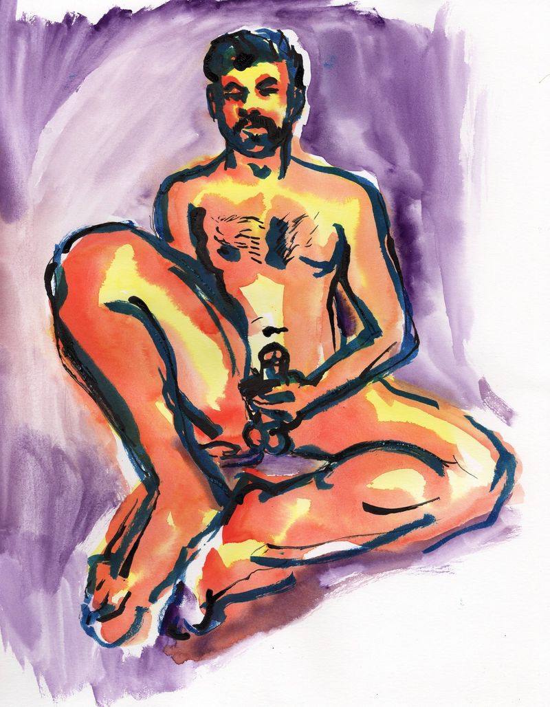 A Watercolor painting of Kyle