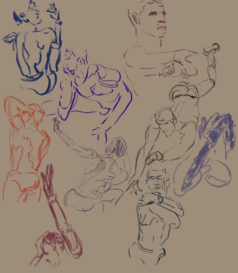 2 minute warm up drawings