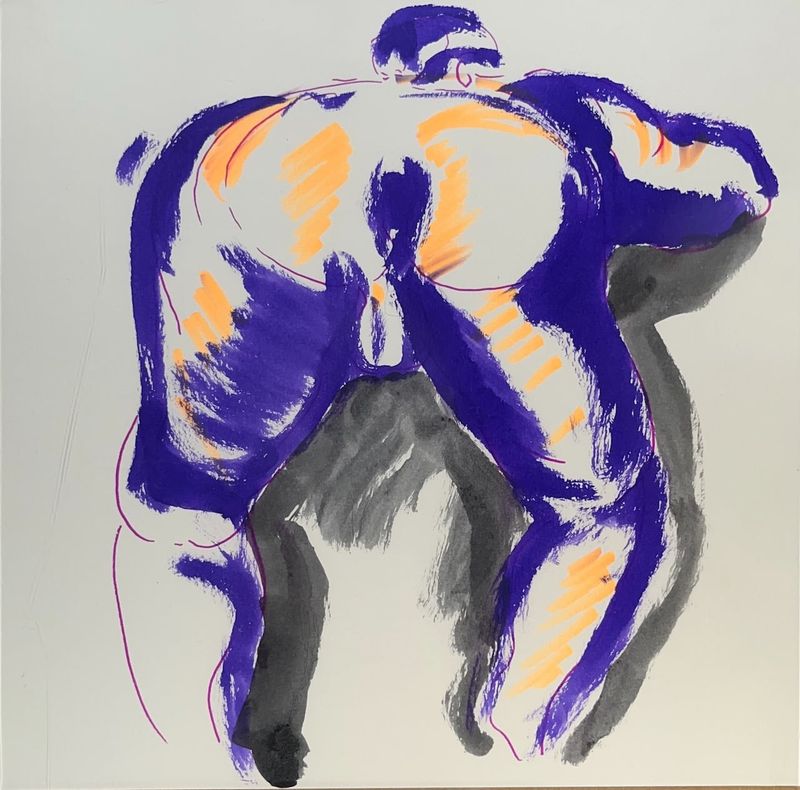 Jason drawn bent over