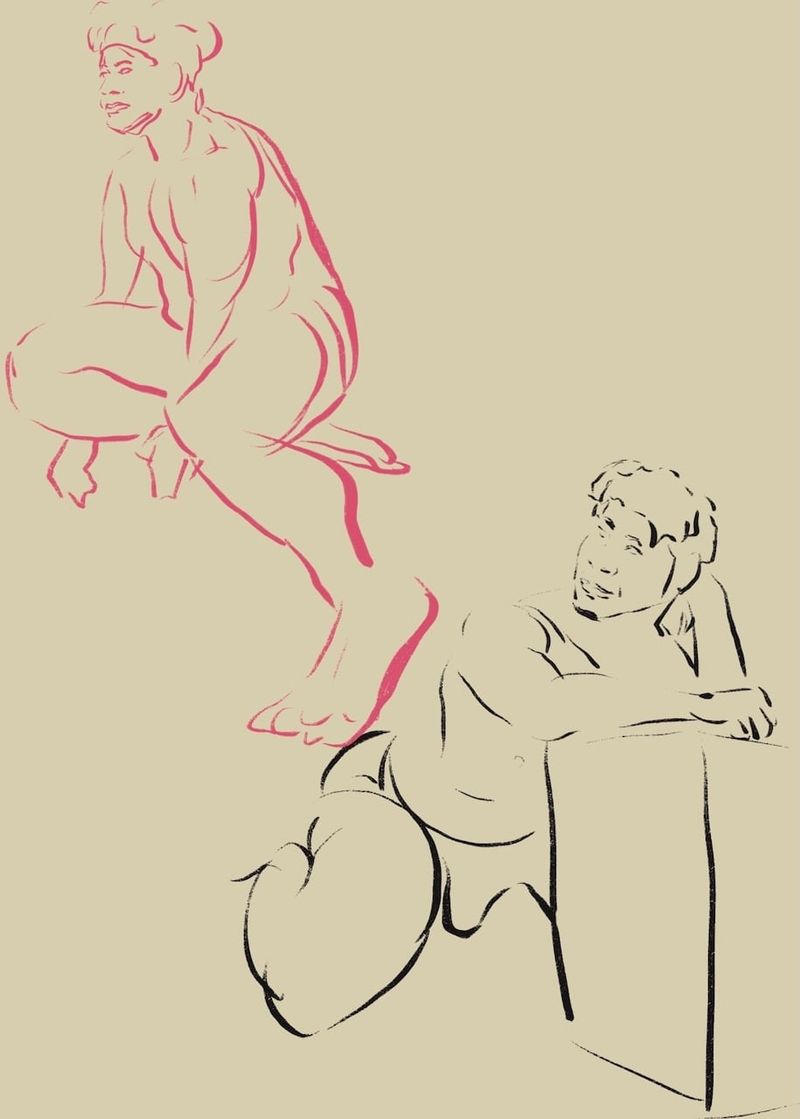 Procreate sketch- warmup gesture drawings