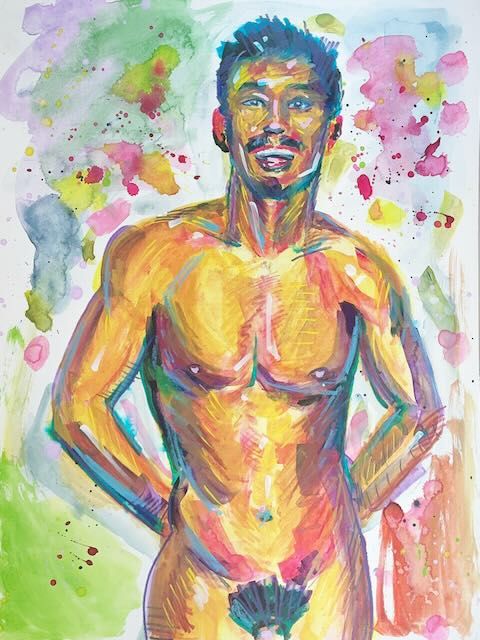 A portrait of Koh Masaki, painted from a reference photo.