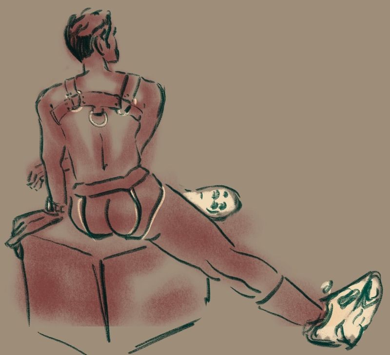 20 minute pose of CJ on a box