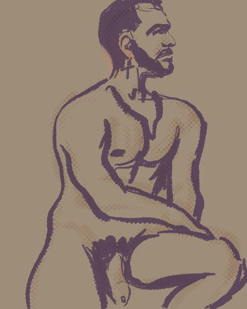 A Drawing of Rio in Blue