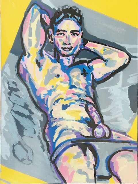 A portrait of Tristan Tran, painted from a reference photo.