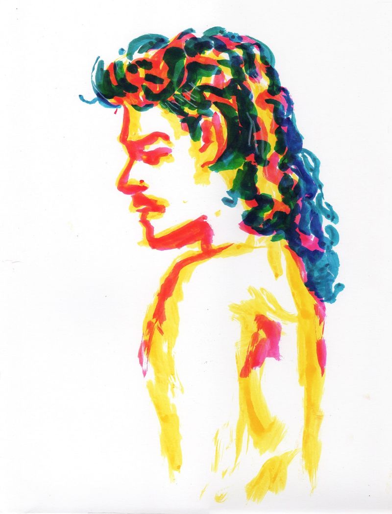 10 minute pose- watercolor markers