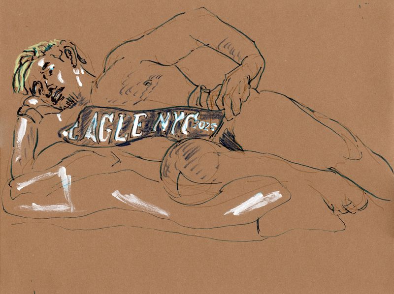 Zephyr wearing a sash- fountain pen