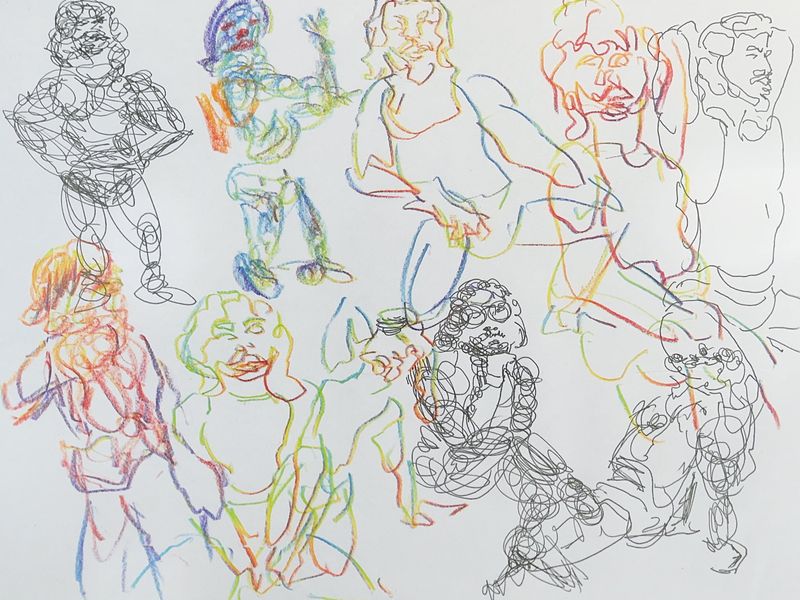 60-second warmup gesture drawings of Valmir.