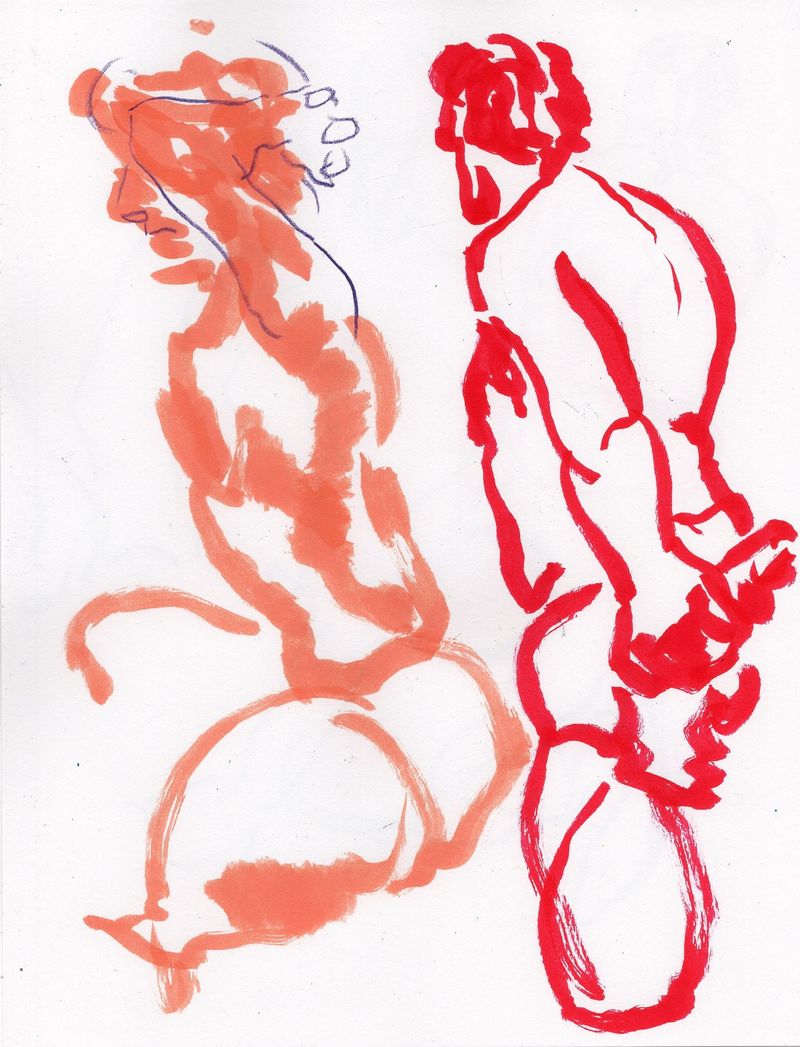 Gesture drawings- 2 minutes each.