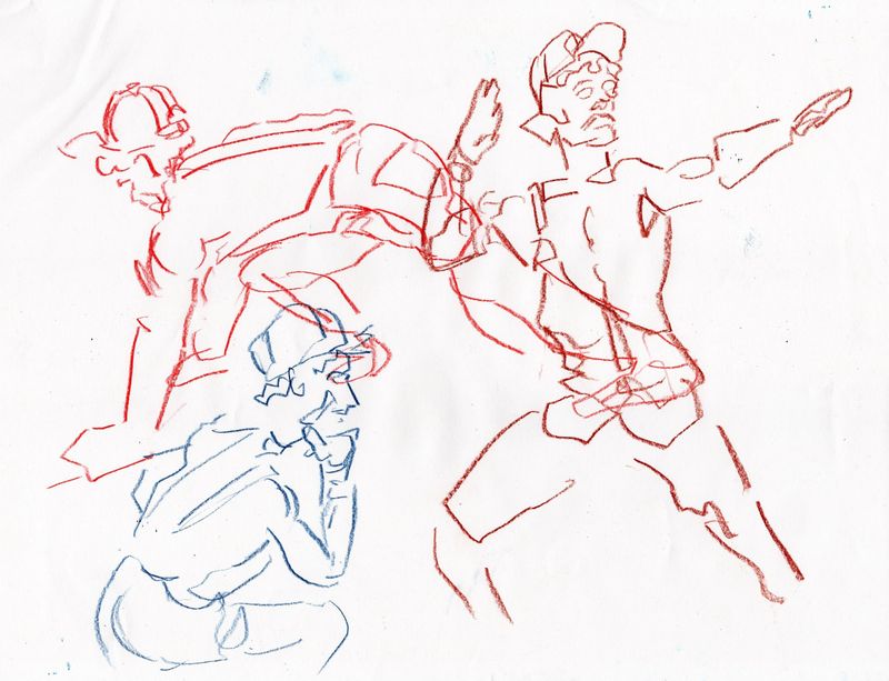 gesture drawings of Miguel- 2 minute