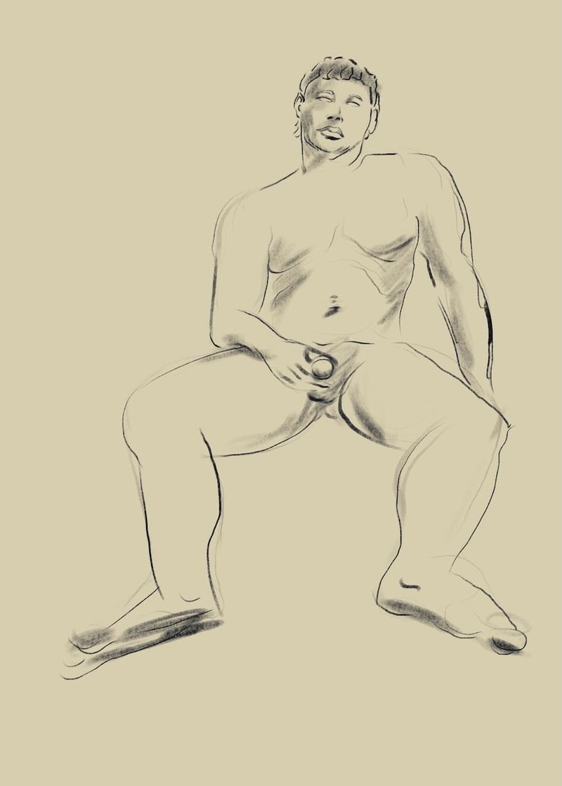 A drawing of Jesse in Procreate