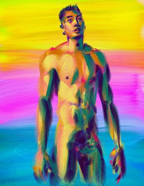 A digital drawing of Sammy Sinsss created with HEAVYPAINT app on iPad.