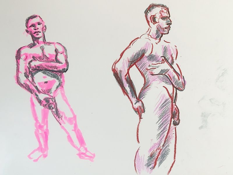 Ten-minute warmup gesture drawings of Dave.