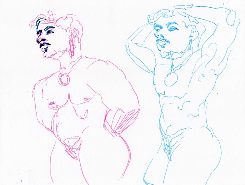 gesture drawings of zephyr- 5 minute poses