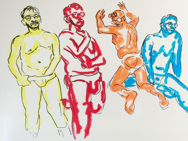 Five-minute warmup gesture drawings of Billy.