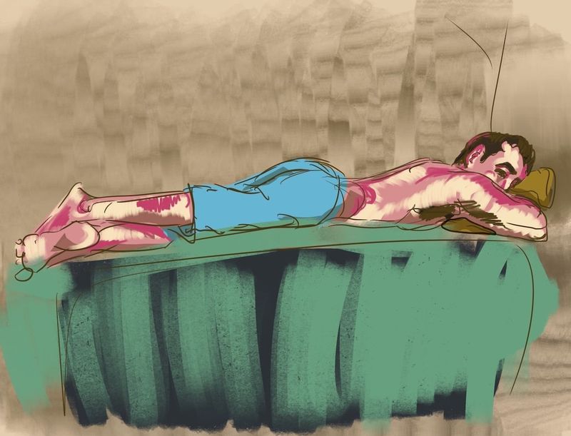 Digital drawing in procreate- 22 minute pose