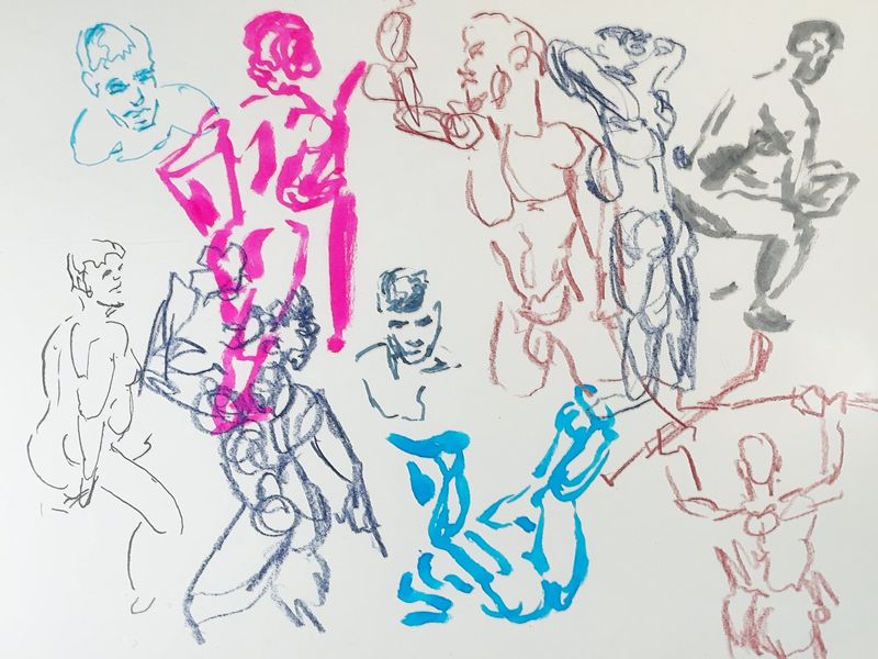 1-minute warmup drawing