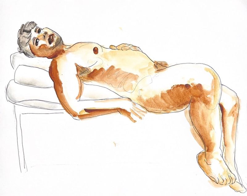 Jesse in a reclining pose