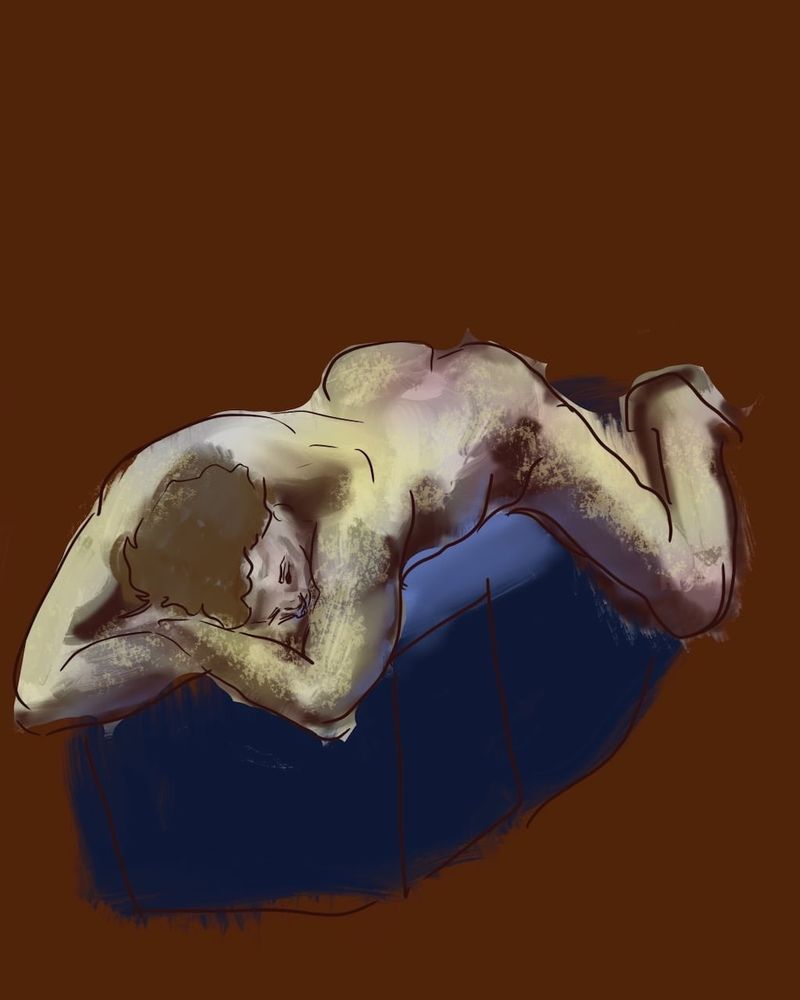 A digital drawing of devan in procreate