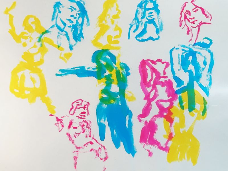 One-minute warmup gesture drawings of Reagan