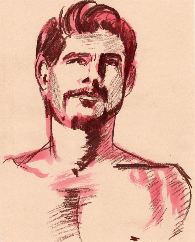 A recent drawing from an in-person figure drawing session