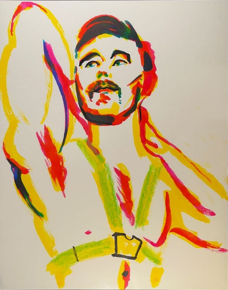 A watercolor marker portrait of Joshua