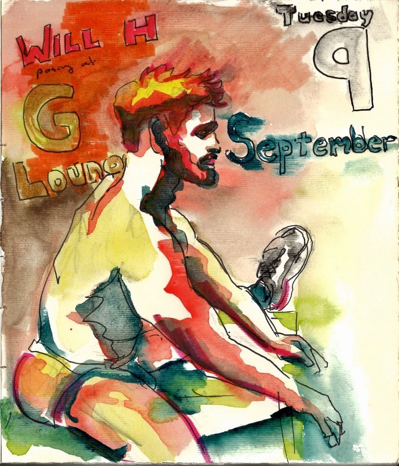 5 minute pose- sketch of Will in my #DrawYourDay journal