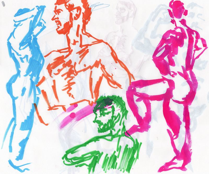 Warmup 2 minute drawings of Tommy.