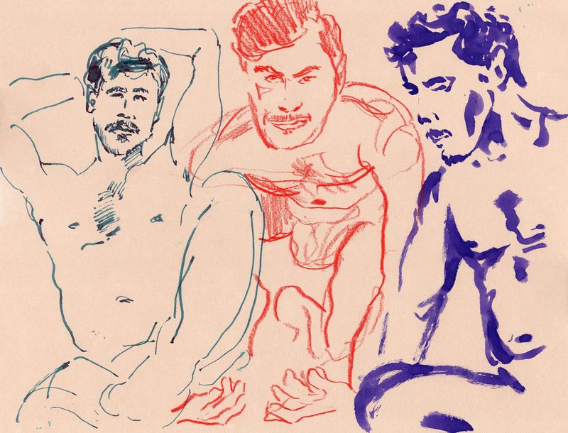 gesture drawings - 5 minute drawings