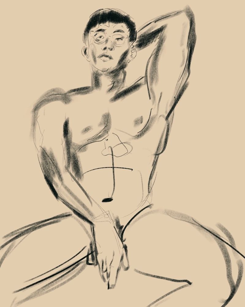 a rough Procreate sketch