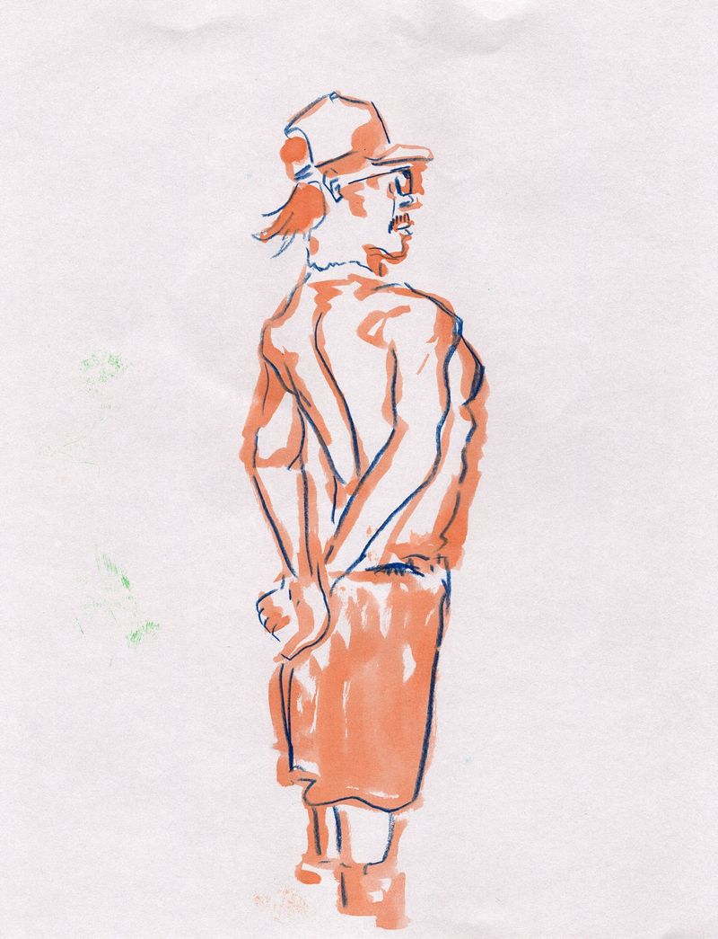 colored Pencil on marker