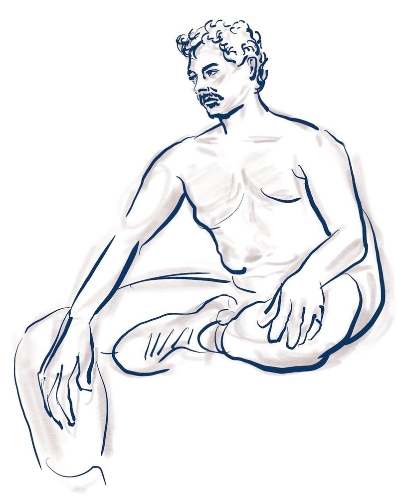 A drawing of Bryan in ProCreate