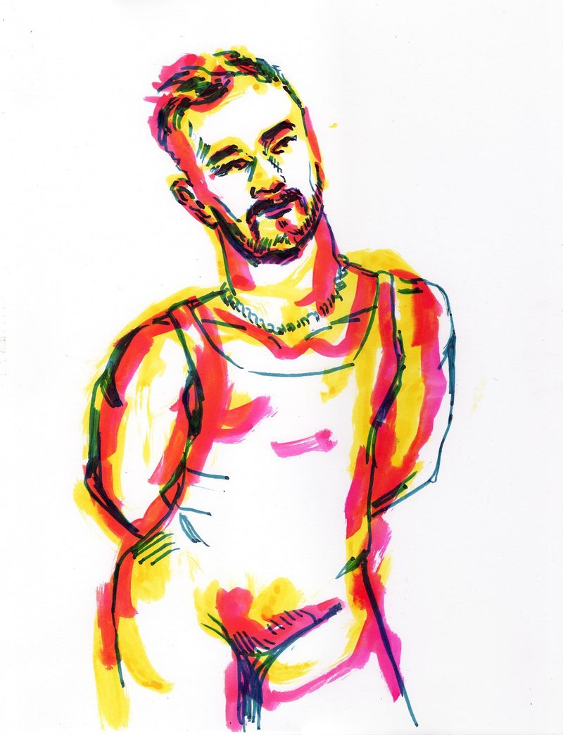 Watercolor markers on smooth bristol