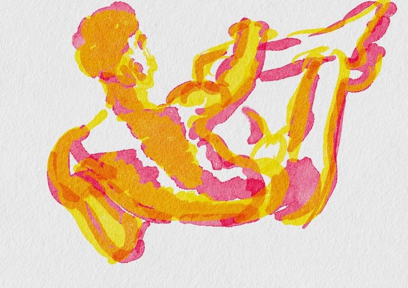 watercolor marker drawing in procreate