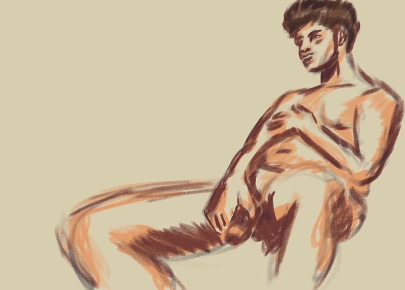 A procreate drawing of Justin