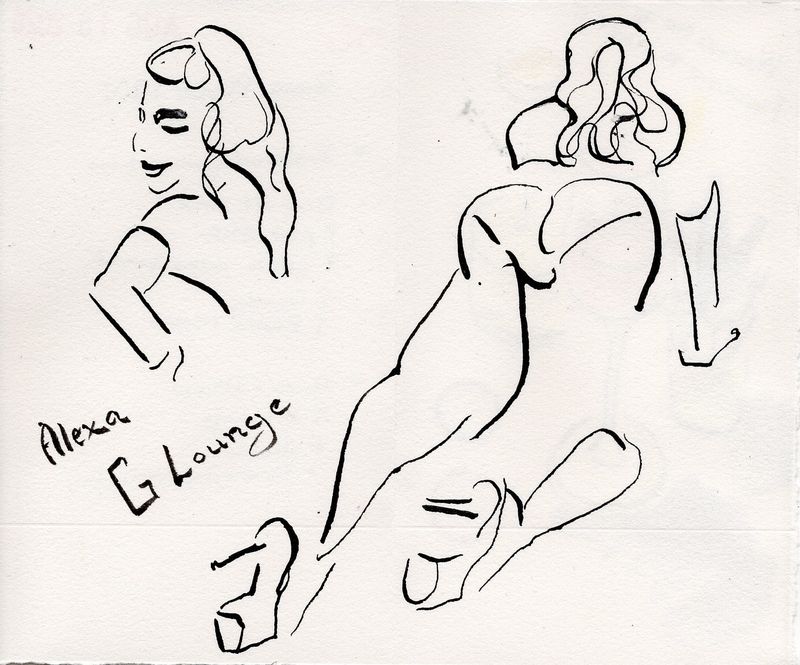 Journal warmup sketches from the drawing session.