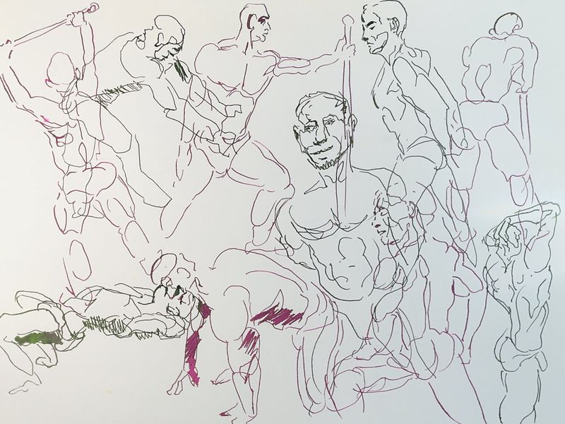 2-minute warmup gesture sketches