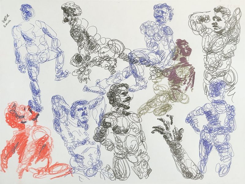 2 minute warmup gesture drawings of Victor.