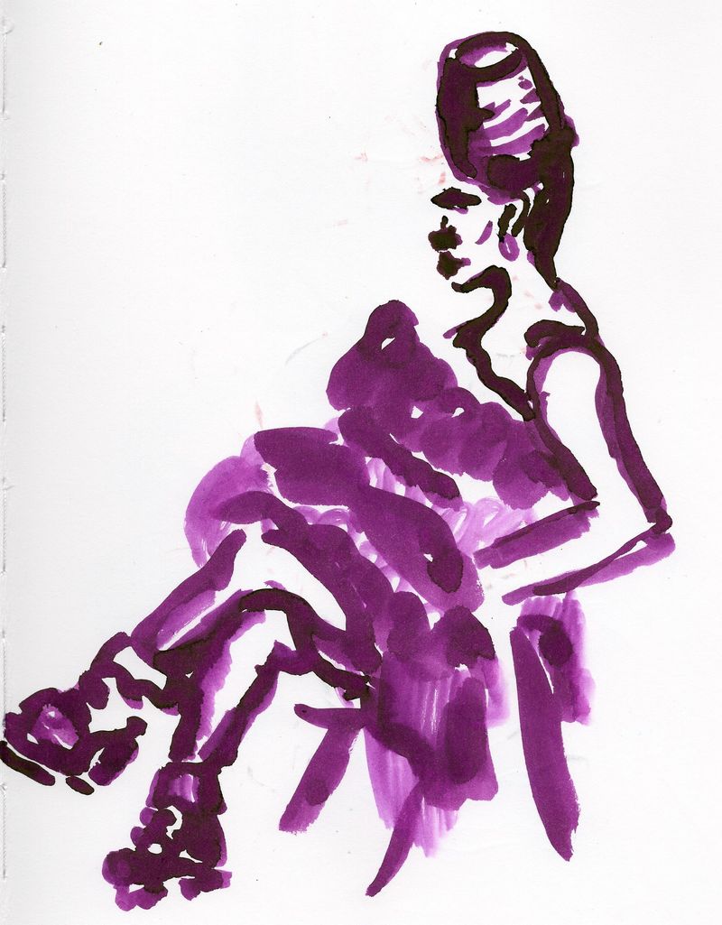 Water brush with pigment