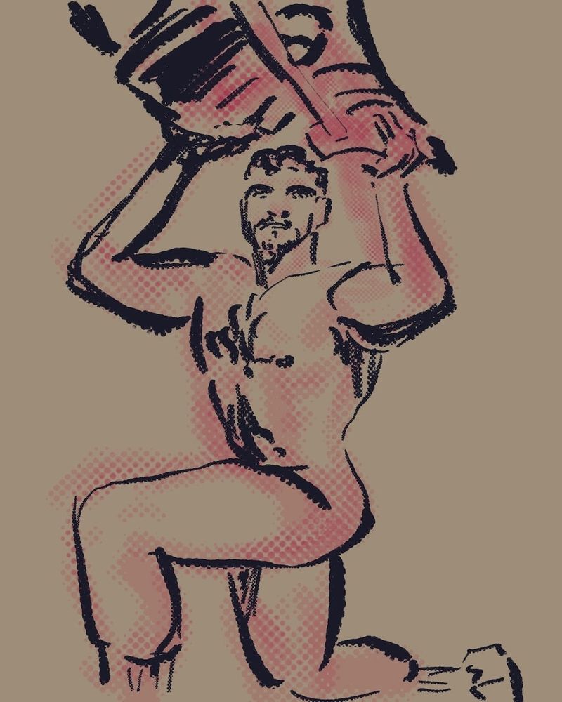 Nicholas holds a chair over his head for 10 minutes!