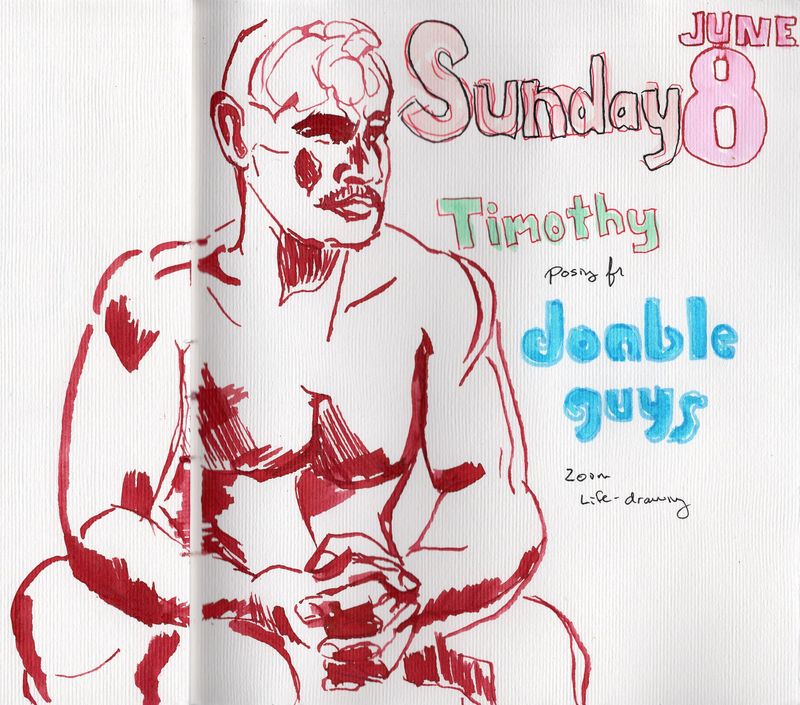 My sketchbook drawing of Timothy- dip pen on a sketchbook.