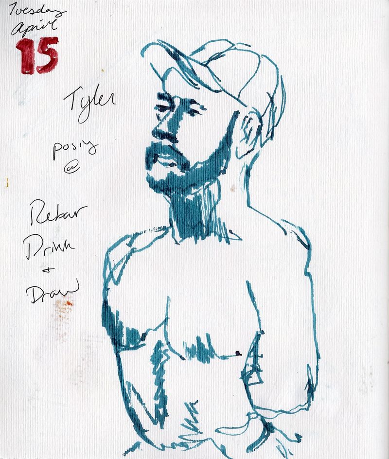 Fountain pen. 5 minute pose