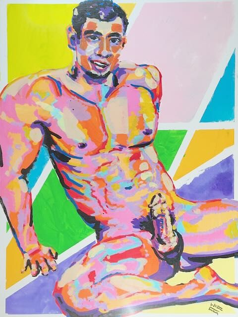 A portrait of Jason Crystal, painted from a reference photo.