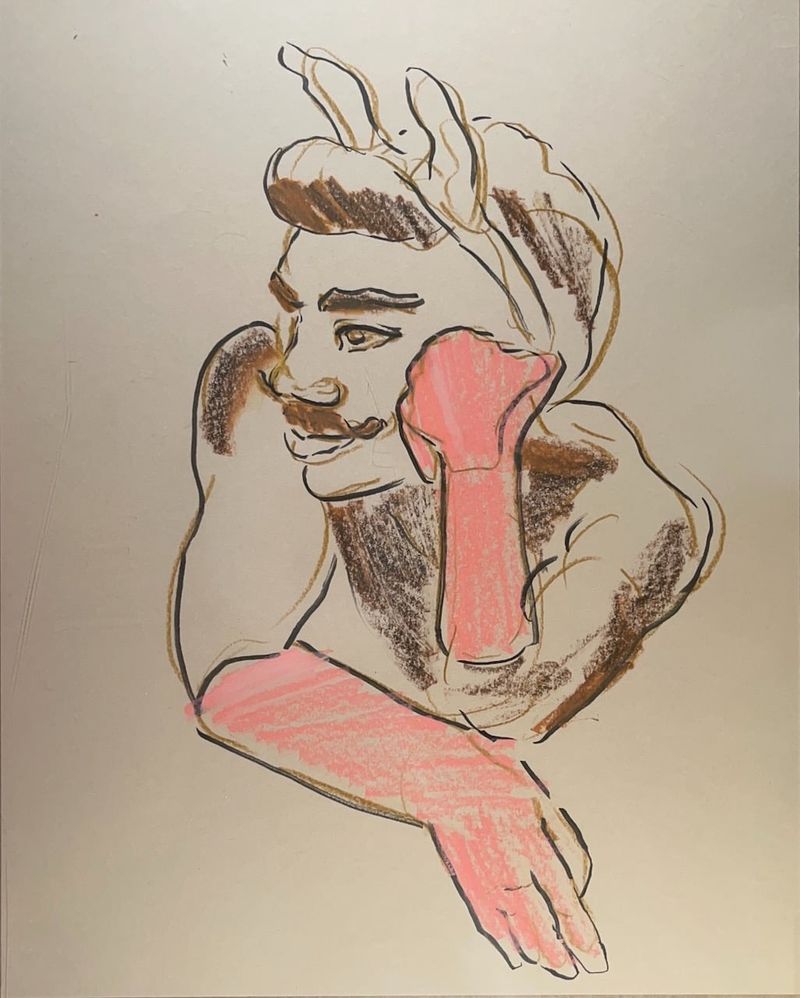 Deandre wearing headband