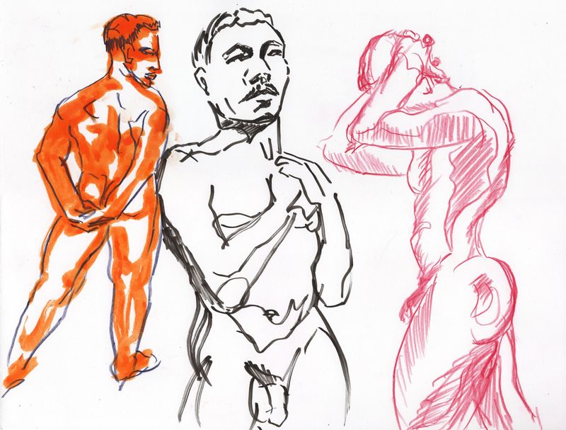 Gesture drawings of Angel- 5 minute poses