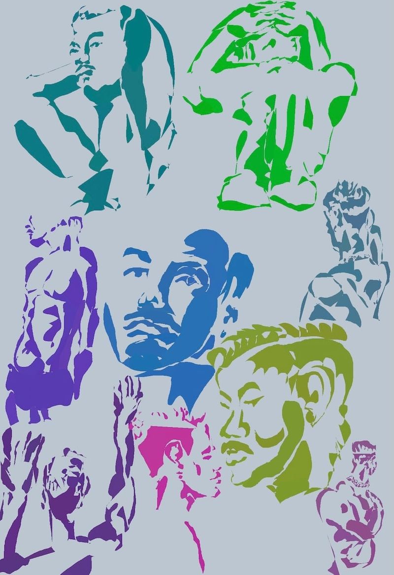 2 minute gesture drawings in heavypaint