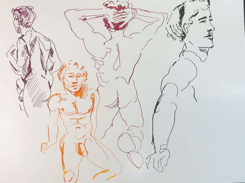 5-minute warmup poses of Devan.