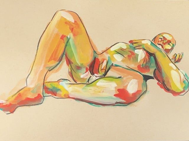 John poses with his leg up