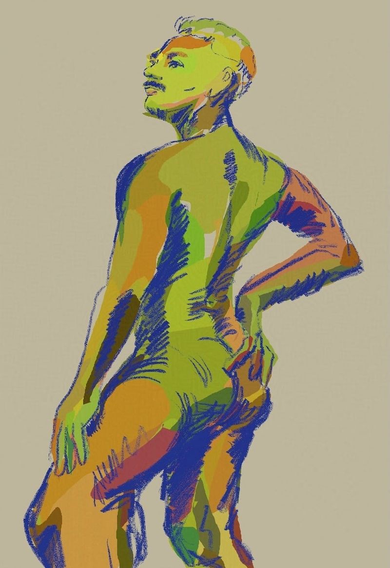 A digital painting of Angel in HeavyPaint- 15 minute pose.